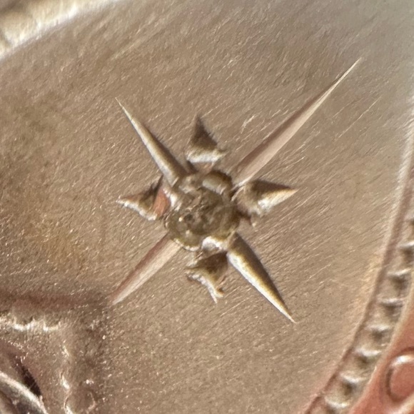 Solid 14kt white gold silver color real diamond dainty heart locket - Picture 7 of 10